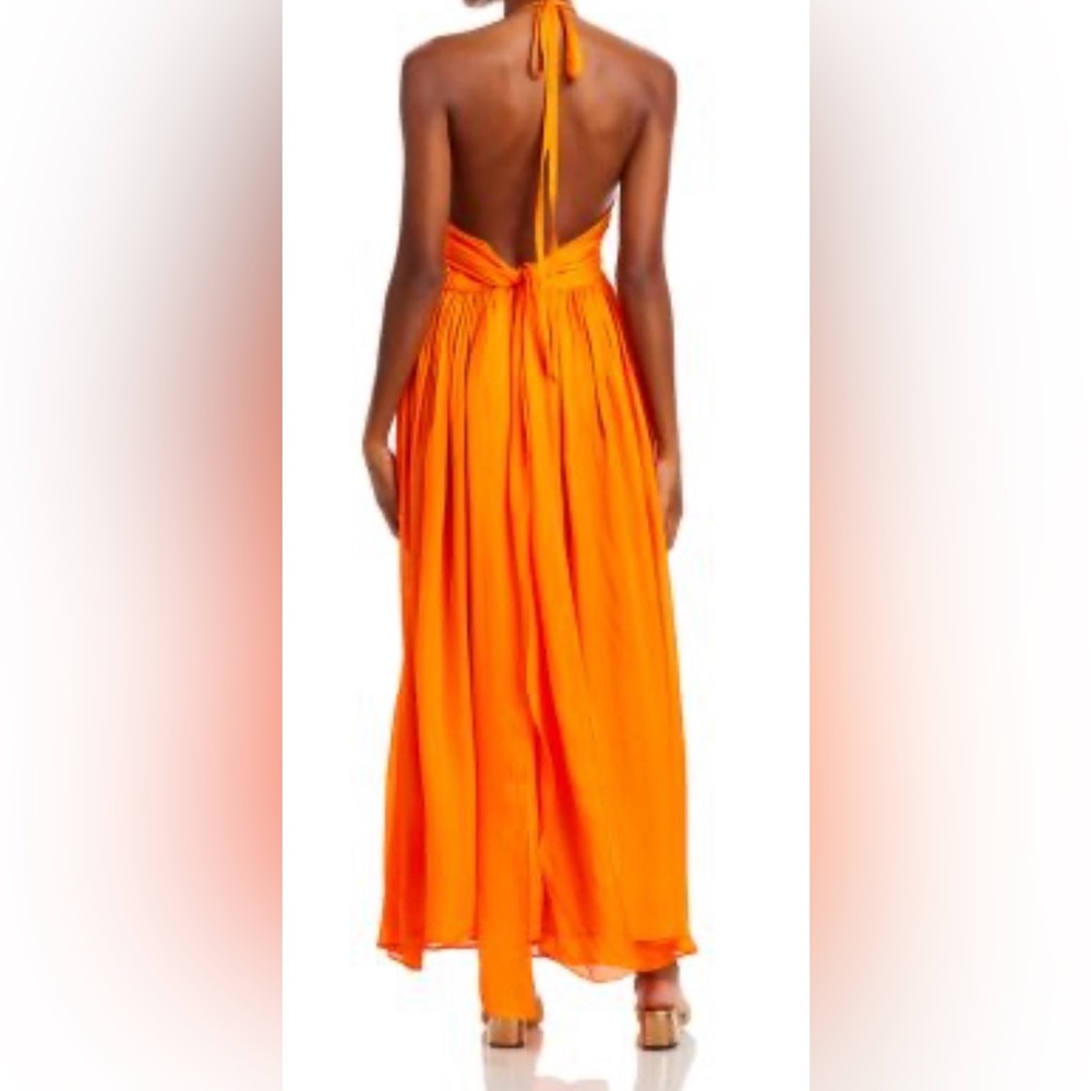 cult gaia Orange Halter Maxi Dress - Picture 2 of 6